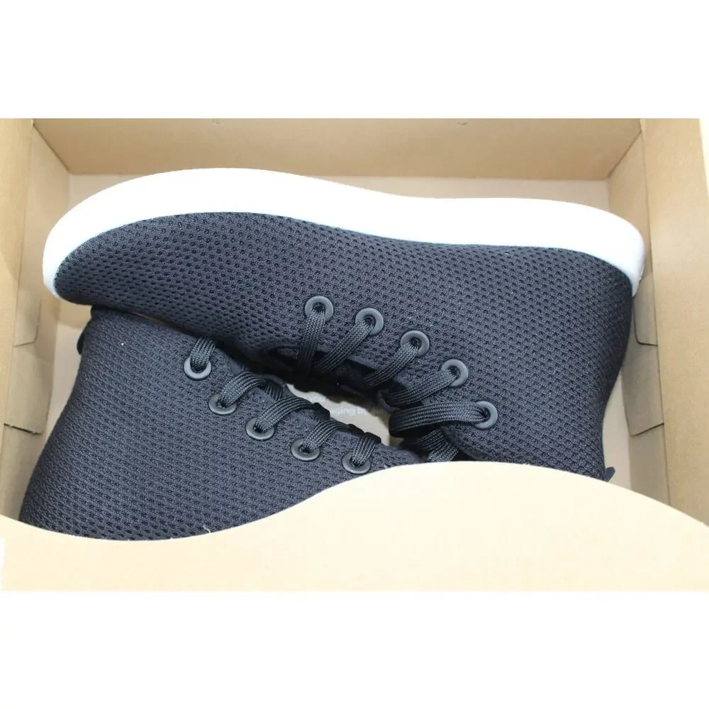 Allbirds Tree Topper Men’s Mid Top Lace Up Sneakers size 8 Natural Black